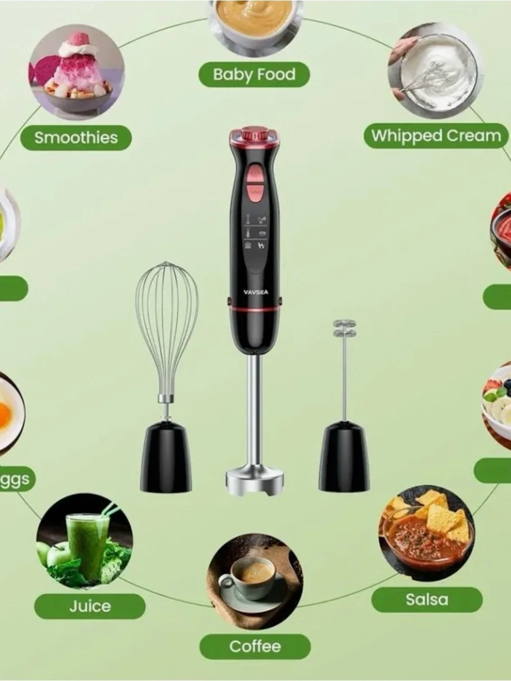 Immersion Hand Blender Versatile Food Processor.